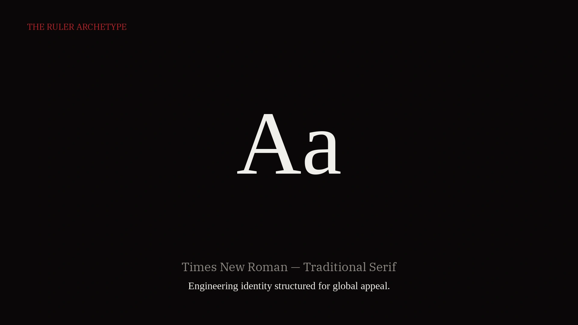 Times New Roman font specimen, traditional serif typeface example